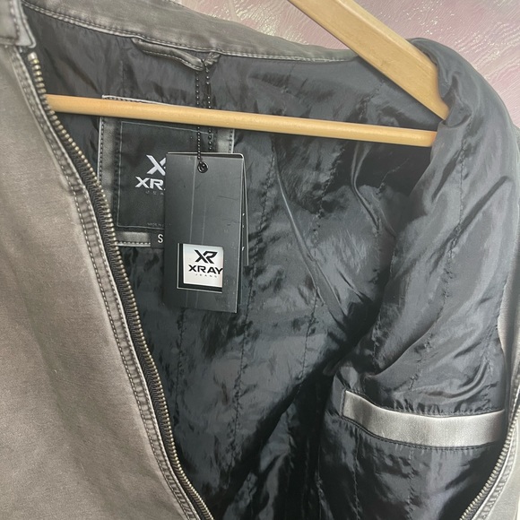 NWT Grey Quilted Biker Jacket - Picture 5 of 7